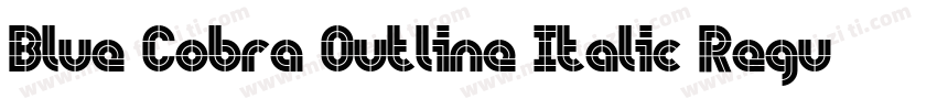 Blue Cobra Outline Italic Regular字体转换